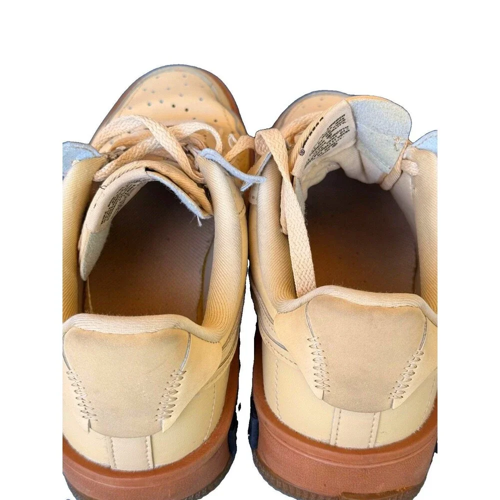 Nike Air Force 1 Fontanka Sesame Gum Brown Leather Sneakers Women's 7 DH1290-201